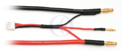 Balancer-Lade-Kabel LiPo 2S Hardcase Stick-Pack 2 x 4mm + 2mm Gold-Kontakt, für TT Ladegeräte
