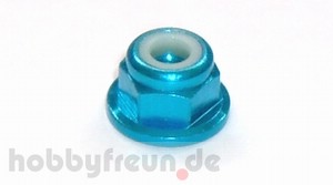 Stopmutter 3mm Alu blau MTA4 